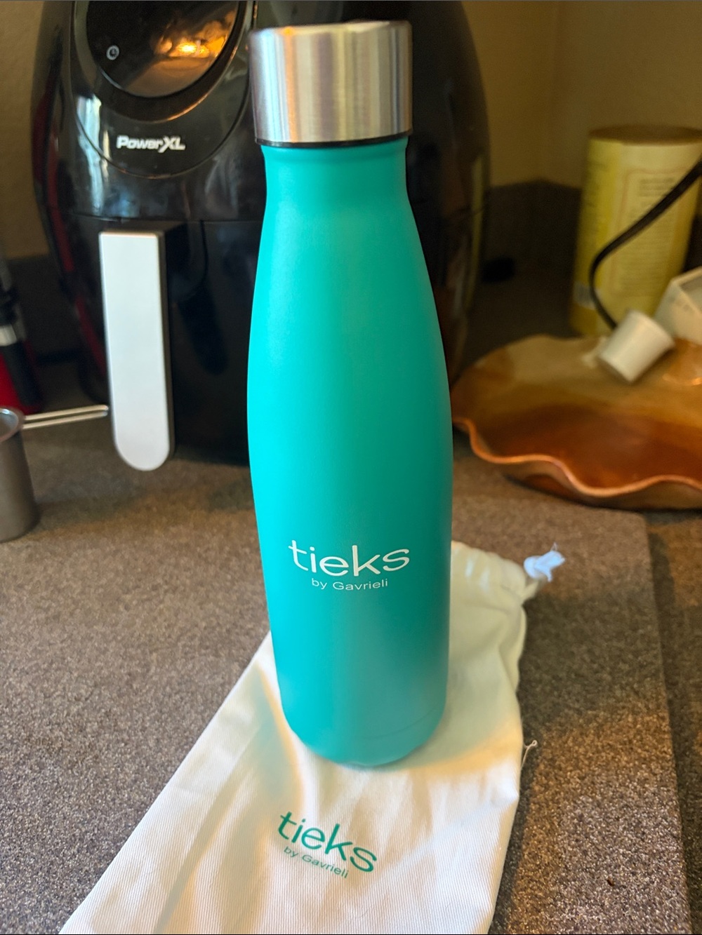 Tieks Teal Stainless Steel Insulated Water Bottle
